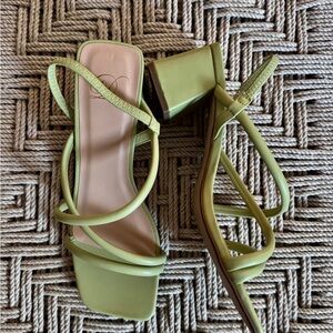 Aless Olive Strappy Heels